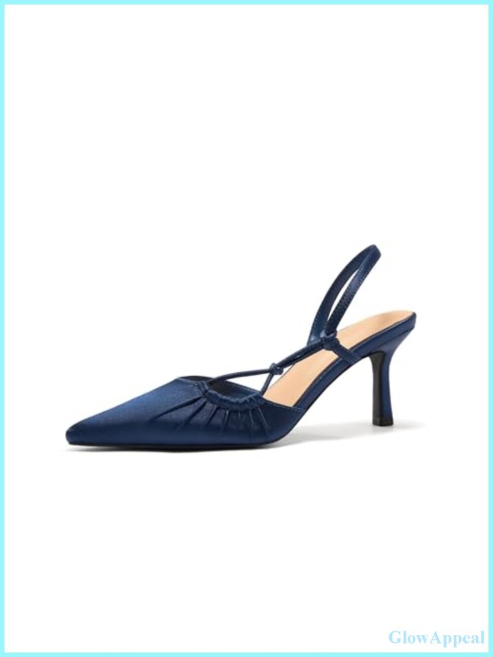 Womens Slingback Kitten Heels Pointed Toe Pumps Wedding Shoes